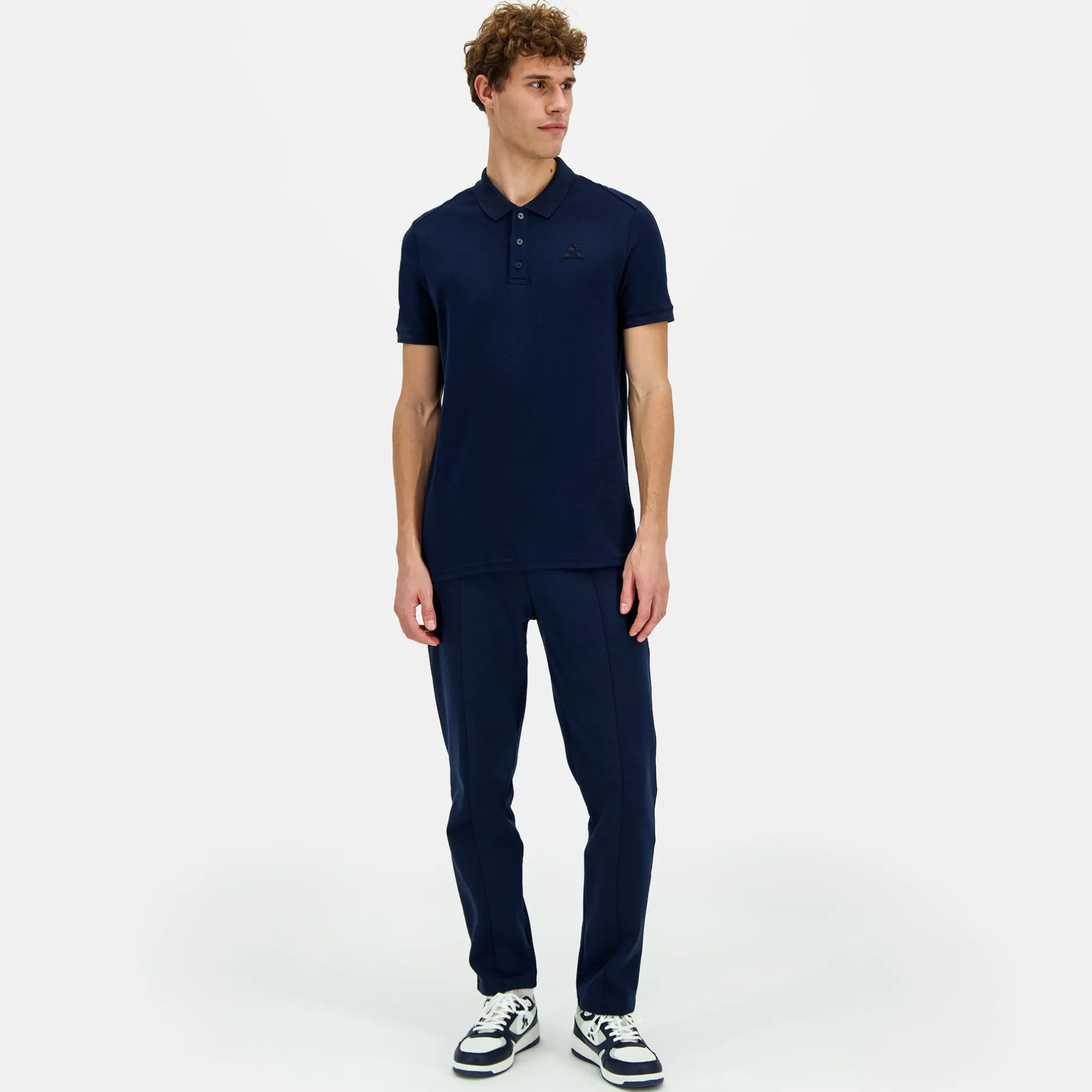 Cheap Le Coq Sportif Ton sur tonPolo Homme en jersey piqué coton Darkvelvet