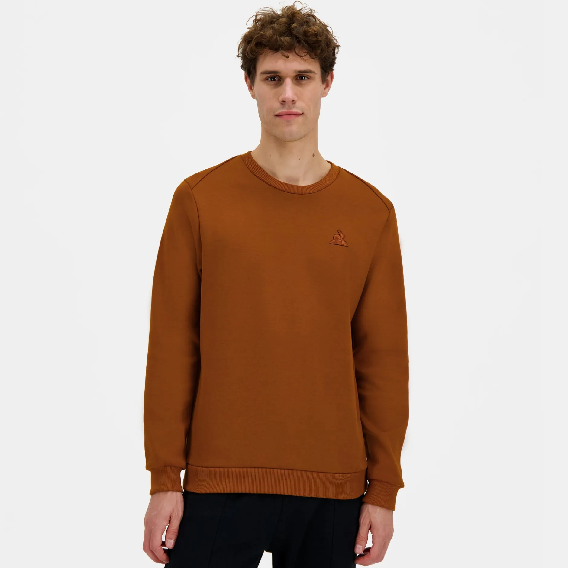 Flash Sale Le Coq Sportif Ton sur tonSweat col rond Homme Caramelcafe