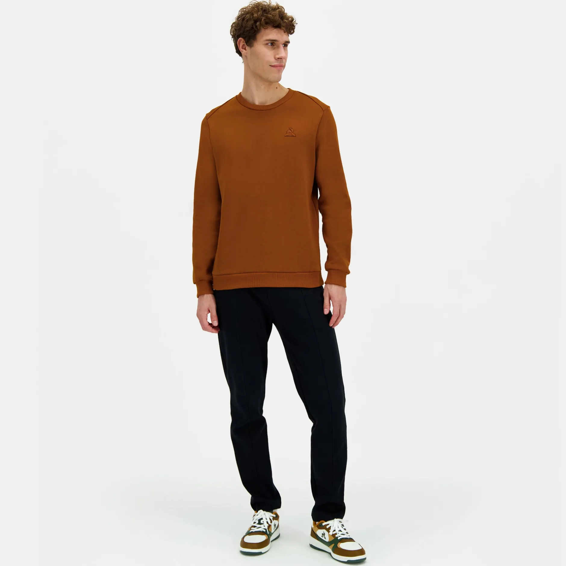 Flash Sale Le Coq Sportif Ton sur tonSweat col rond Homme Caramelcafe