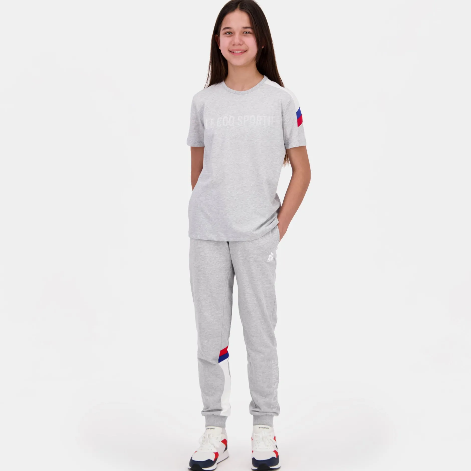 Best Sale Le Coq Sportif TricolorePantalon gris Enfant