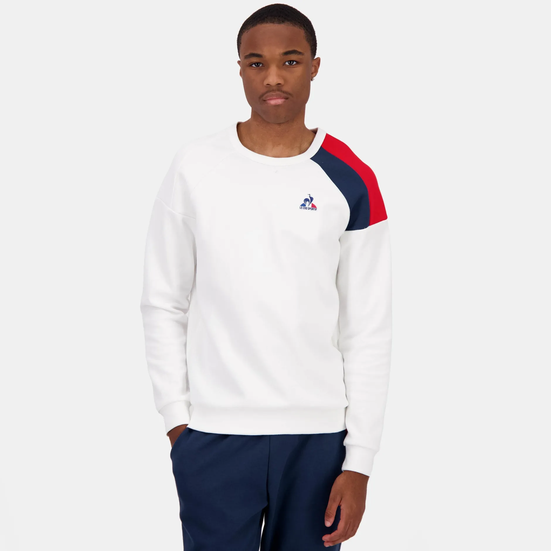 Online Le Coq Sportif TricoloreSweat col rond Homme