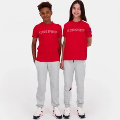 Fashion Le Coq Sportif TricoloreT-shirt Enfant Purrouge