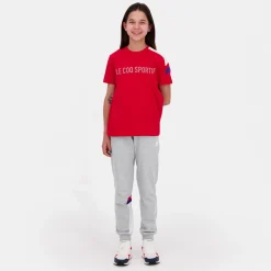 Fashion Le Coq Sportif TricoloreT-shirt Enfant Purrouge
