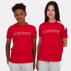 Fashion Le Coq Sportif TricoloreT-shirt Enfant Purrouge