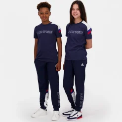 Sale Le Coq Sportif TricoloreT-shirt Enfant Bluelight