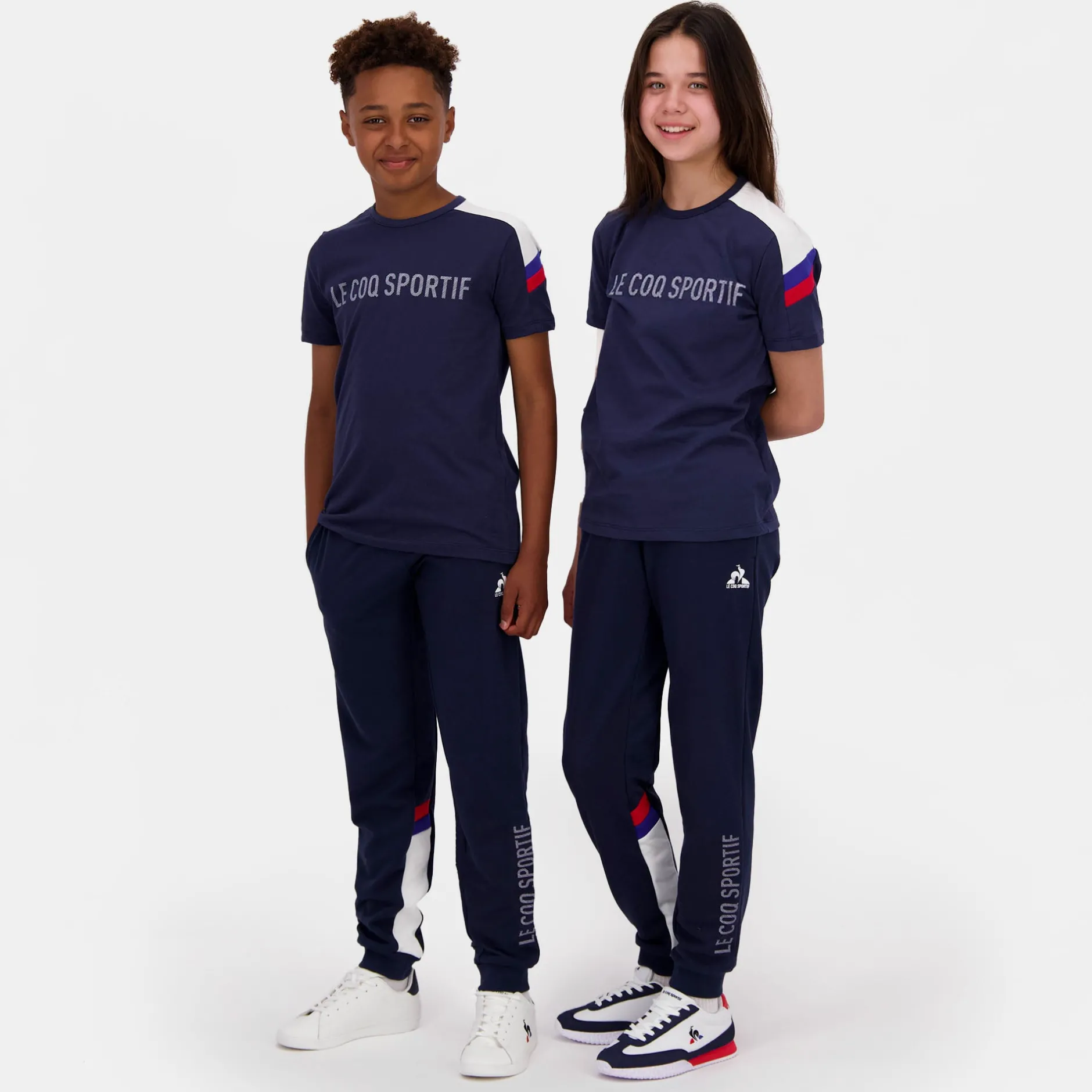 Sale Le Coq Sportif TricoloreT-shirt Enfant Bluelight