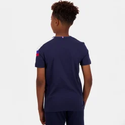 Sale Le Coq Sportif TricoloreT-shirt Enfant Bluelight