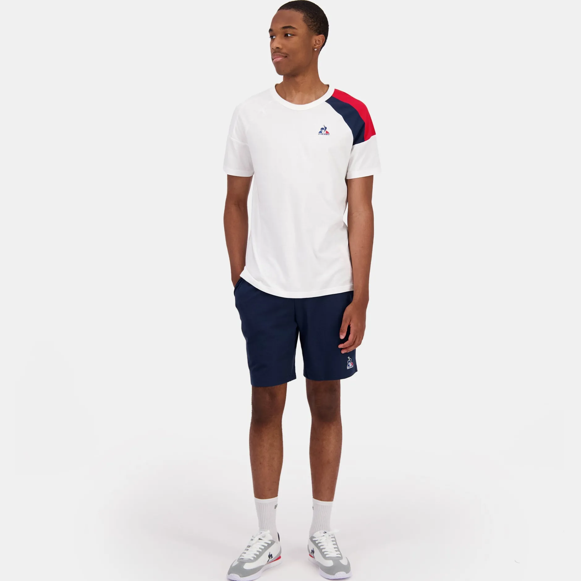 Best Sale Le Coq Sportif TricoloreT-shirt Homme Newopticalwhite