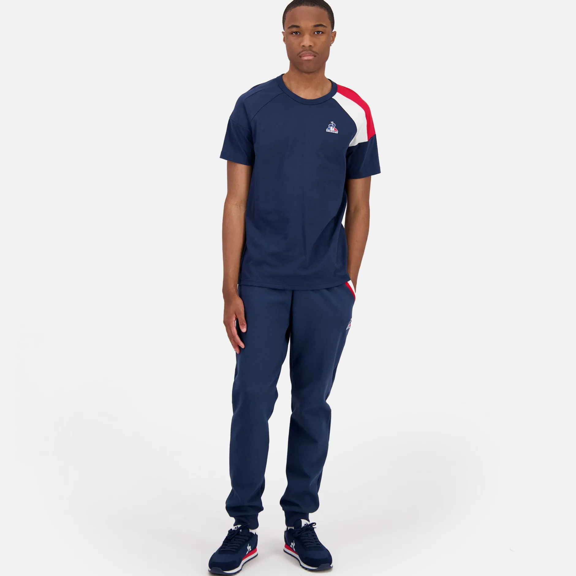 Shop Le Coq Sportif TricoloreT-shirt Homme Dressblues