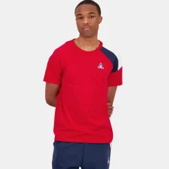 Online Le Coq Sportif TricoloreT-shirt Homme Purrouge