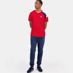Online Le Coq Sportif TricoloreT-shirt Homme Purrouge