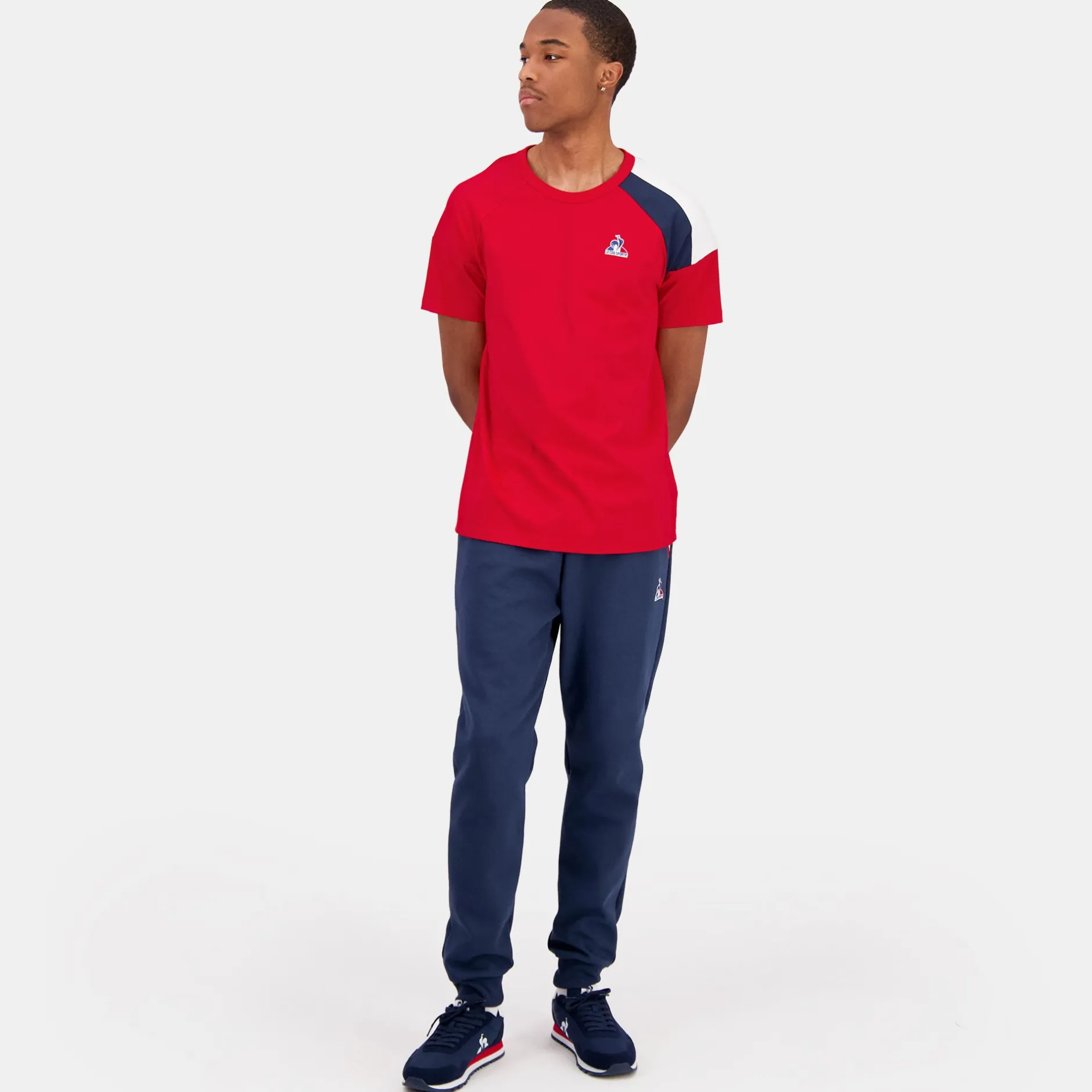 Online Le Coq Sportif TricoloreT-shirt Homme Purrouge