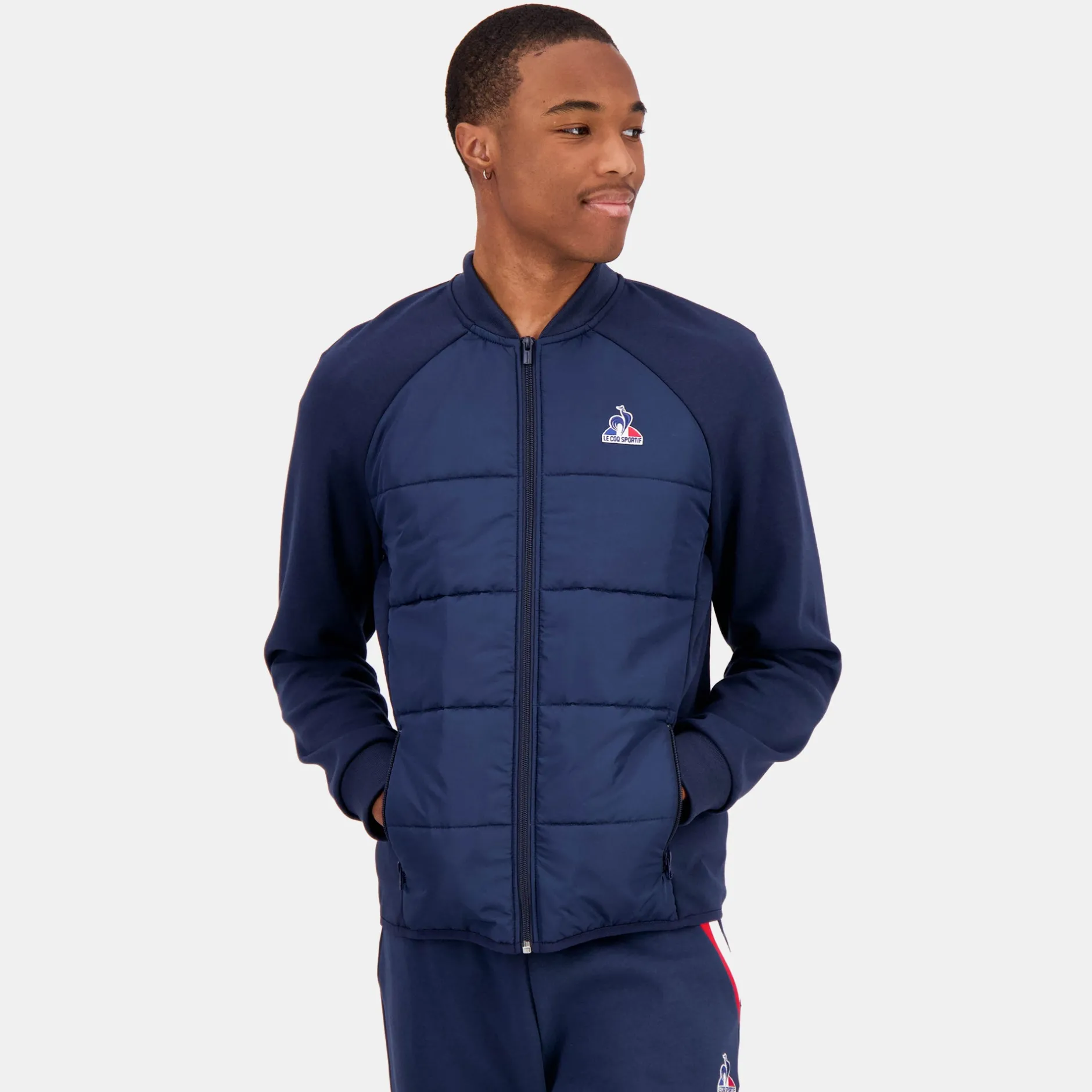 Discount Le Coq Sportif TricoloreVeste hybride déperlante Homme