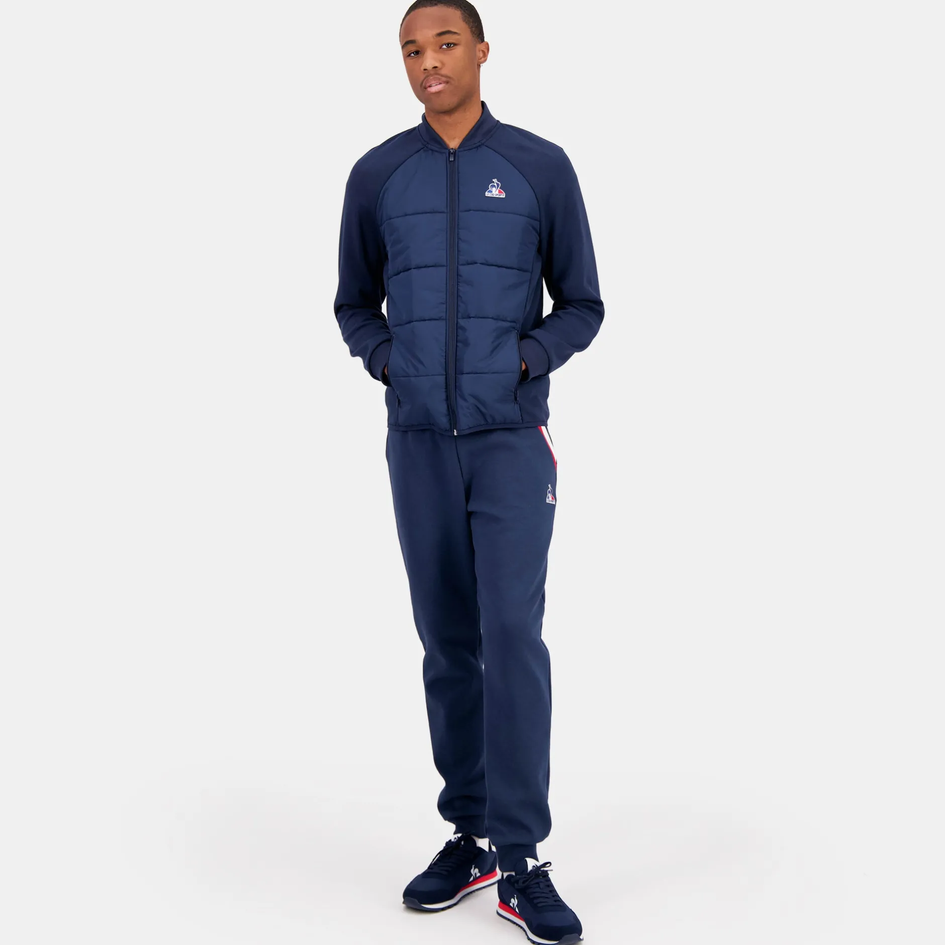 Discount Le Coq Sportif TricoloreVeste hybride déperlante Homme
