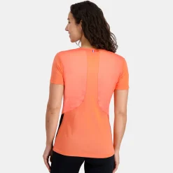Fashion Le Coq Sportif T-shirt Femme Orangeperf/black