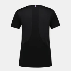 Online Le Coq Sportif T-shirt Femme Black/orangeperf