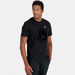 Shop Le Coq Sportif T-shirt motif «La Paix» Homme Black
